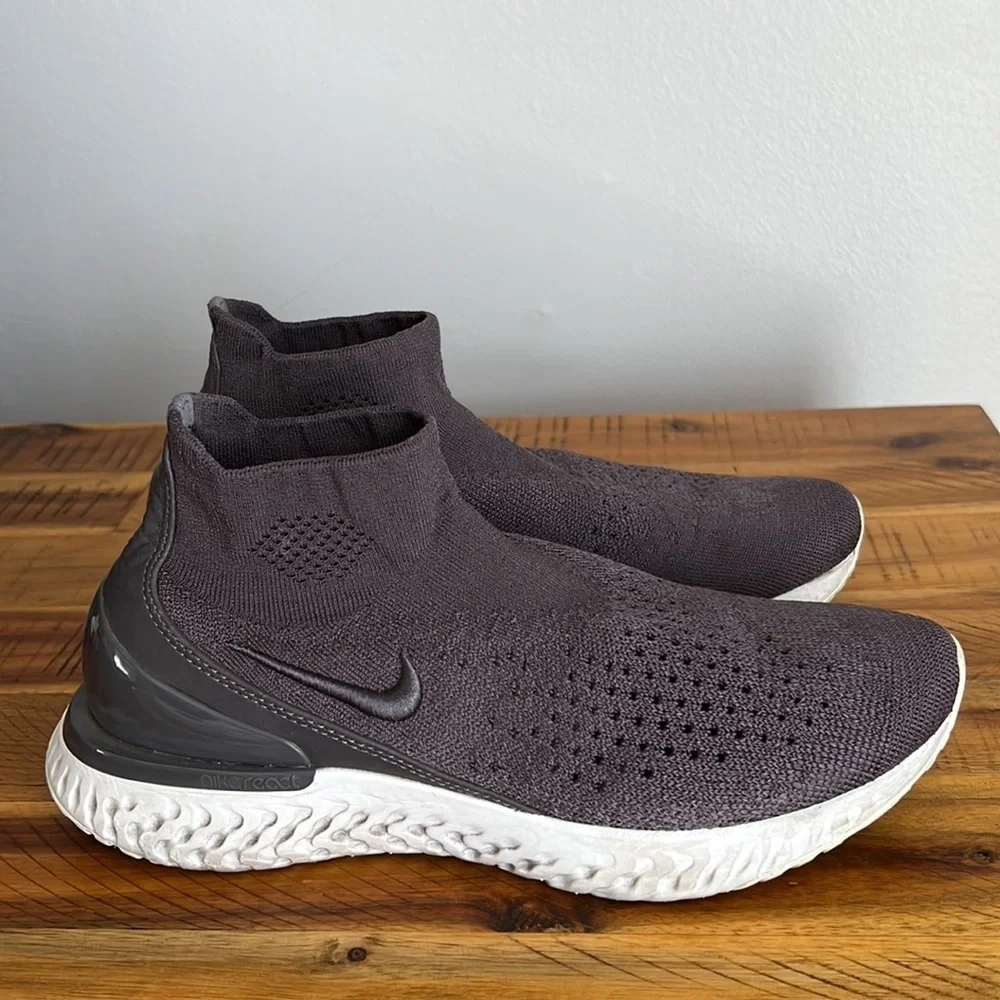 Nike Rise React Flyknit Training Shoes Grey Women's Size 7.5